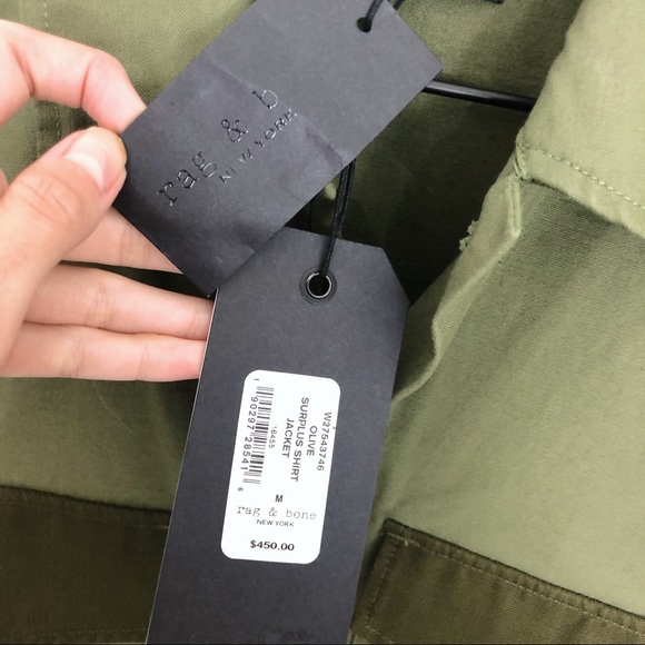 SOLD NWT Rag & Bone Button Military Shirt - Picture 4 of 8